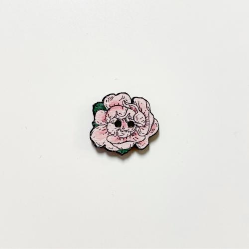 Juhannusruusu button medium, rose