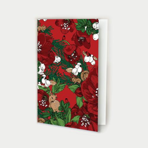 Set of 2-page cards 4 pcs, Christmas