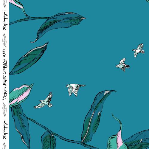 Hopeapaju luomutrikoo, turkoosi