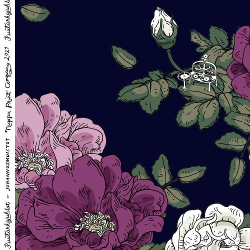 Juhannusmuistot pellava, muste