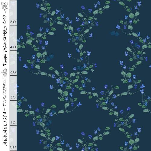 Tuoksuorvokki pellava, farkunsininen