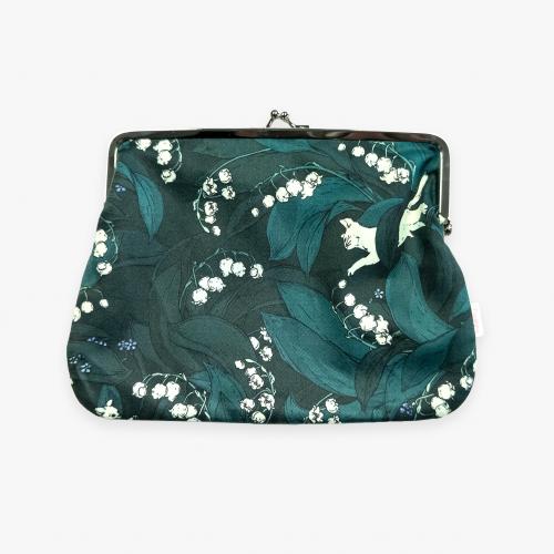 Kielon kellot big kiss-lock purse, dark petrol