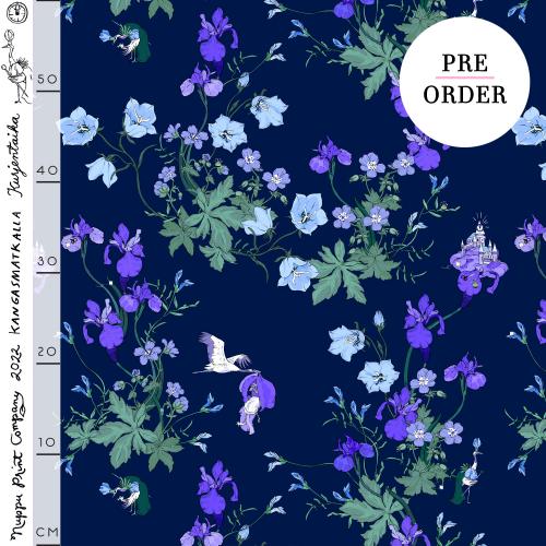 Kurjentaika thick cotton canvas, blue