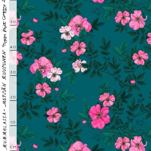 Metsän Ruusunen, ohut puuvillasatiini, petrooli