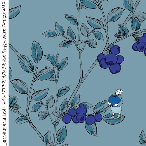 Mustikkapaikka luomutrikoo, huurre