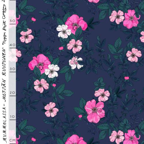 Metsän Ruusunen ohut puuvillasatiini, iltahämärä