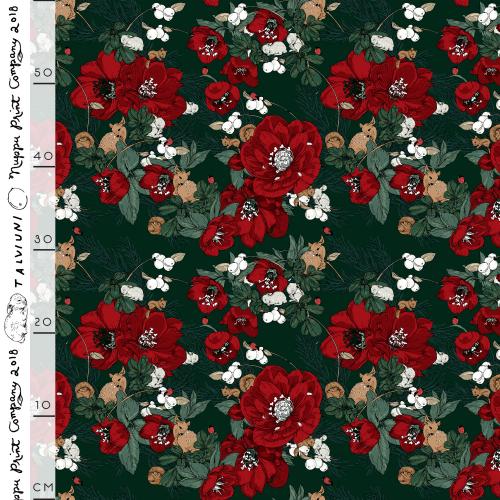 Talviuni thin cotton, dark green