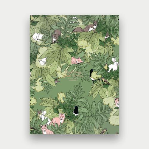 Eläinystävät notebook big, green