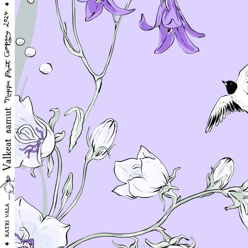 Valkeat aamut luomutrikoo, hento laventeli