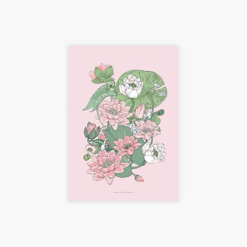 Vellamon puutarha printti, A4