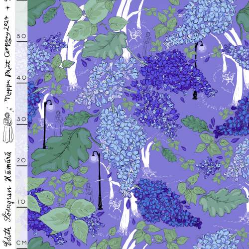 Hämärä organic jersey, dark lavender