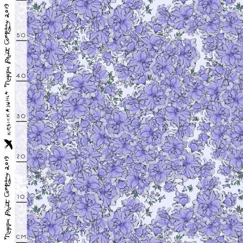 Kirsikkajuhla ohut puuvillasatiini, laventeli