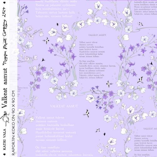 Valkeat aamut urheilutrikoo liukas, hento laventeli