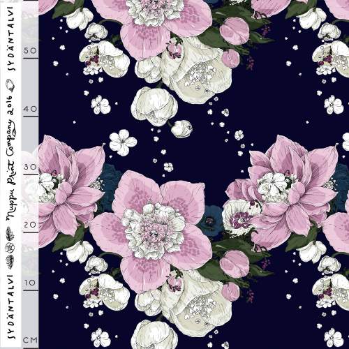 Sydäntalvi puuvillapanama, muste