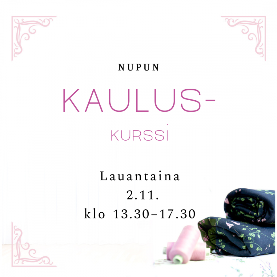 Muotoiltu kaulus-kurssi la 2.11.