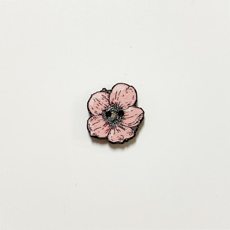 Syysvuokko button medium, rose