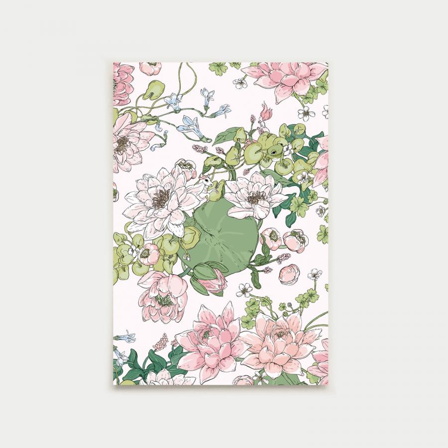 Vellamon puutarha vykort, pale pink