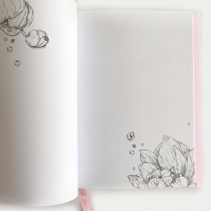 II class Sydäntalvi notebook pale pink, hardcover 