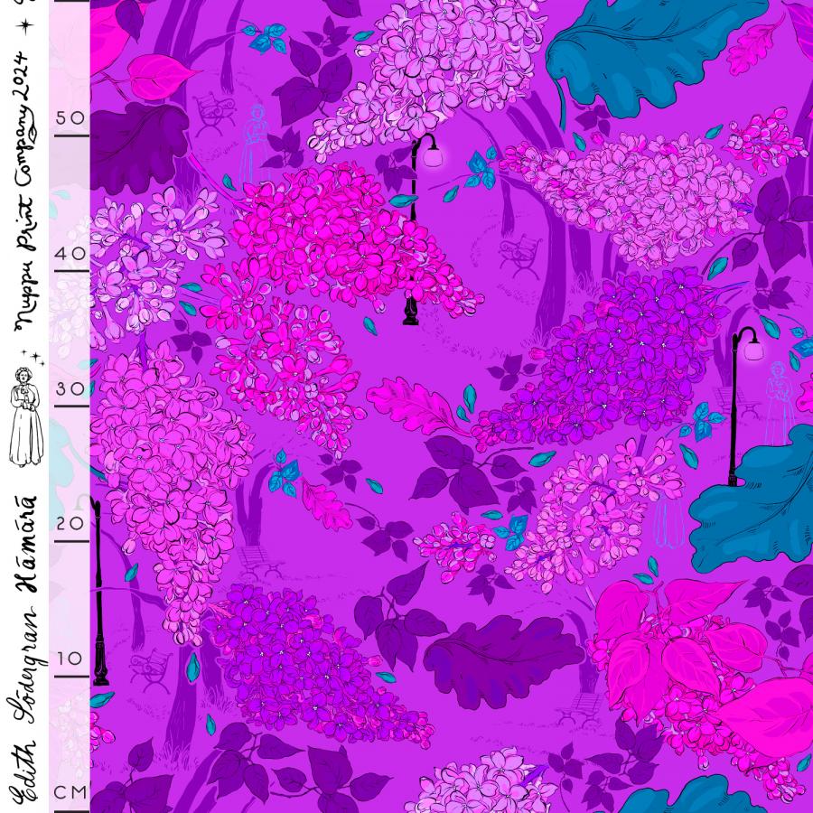 Hämärä luomutrikoo, vaalea lila