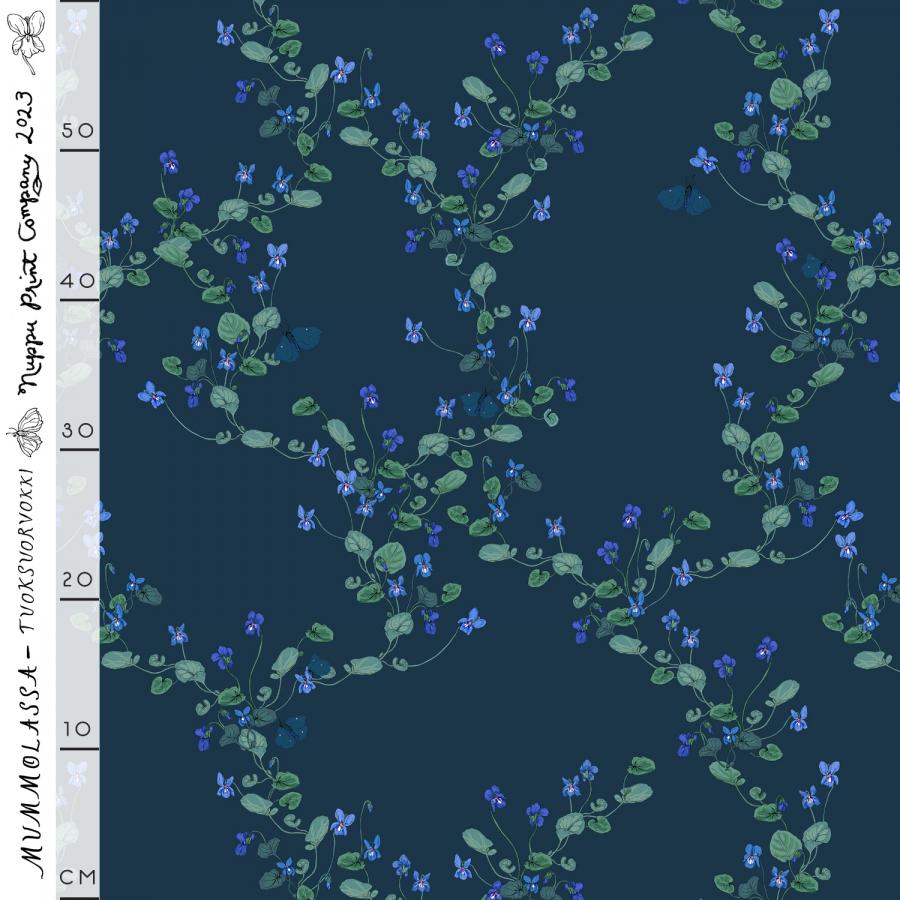 Tuoksuorvokki pellava, farkunsininen