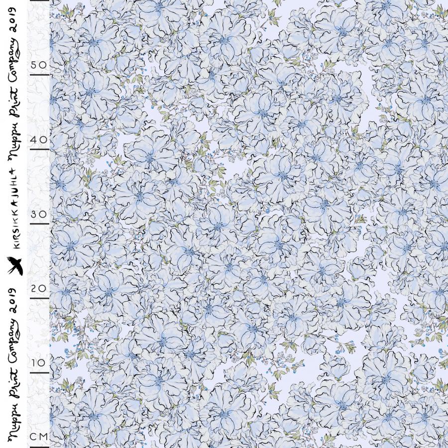 Kirsikkajuhla luomutrikoo, vaaleansininen