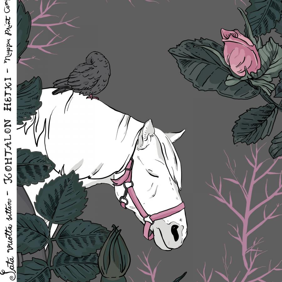 Kohtalon hetki luomutrikoo, tummanharmaa