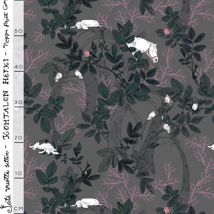 Kohtalon hetki luomutrikoo, tummanharmaa