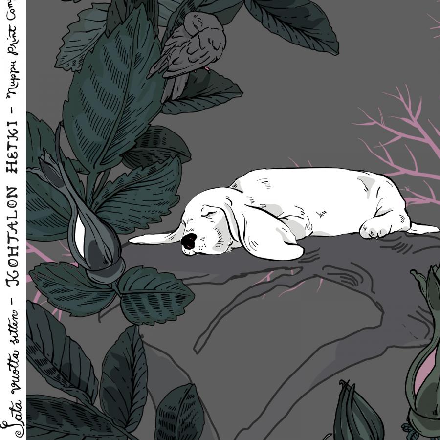 Kohtalon hetki luomutrikoo, tummanharmaa