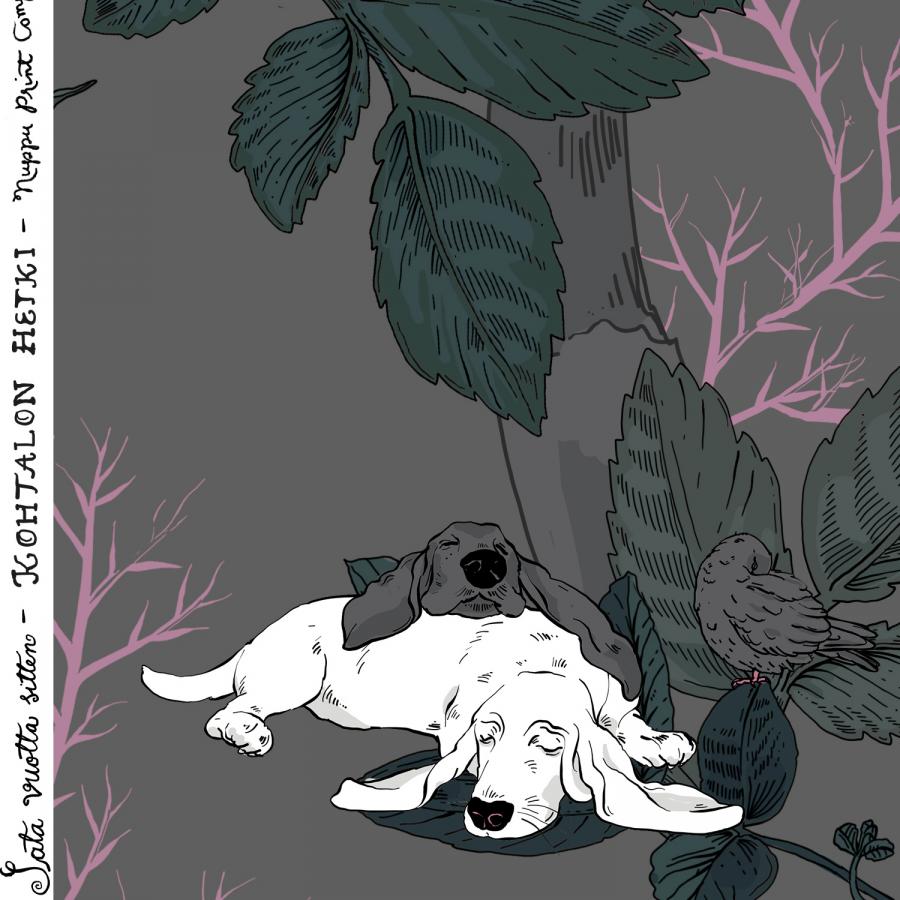 Kohtalon hetki luomutrikoo, tummanharmaa