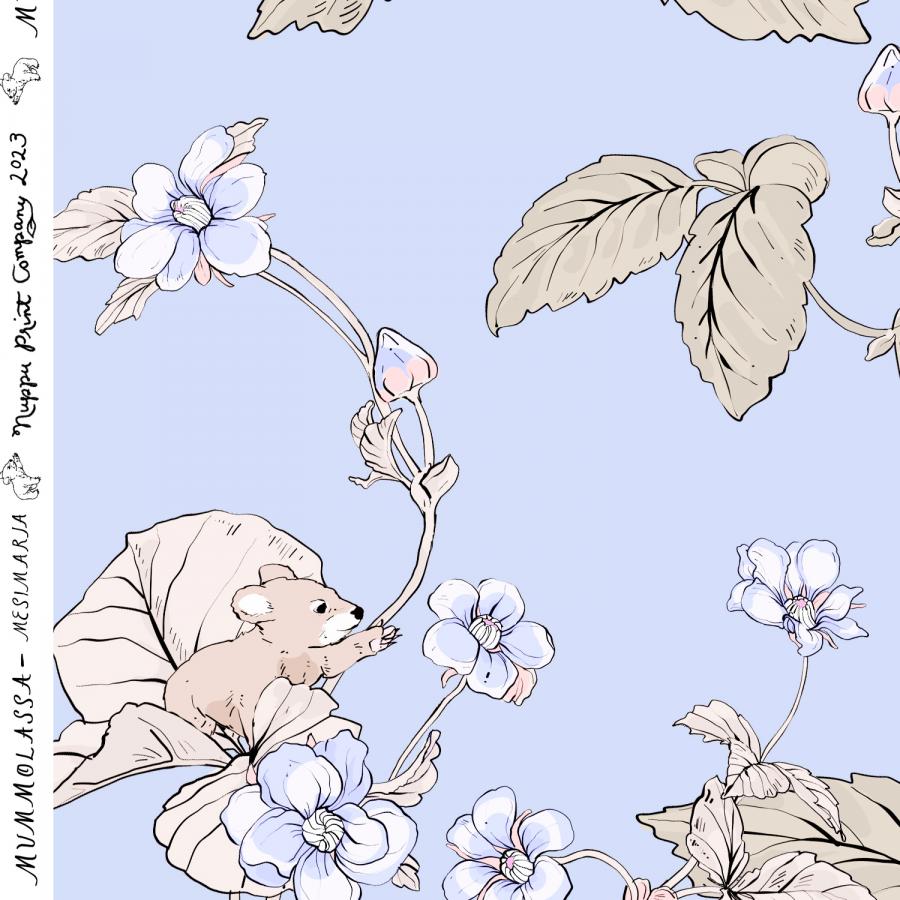 Mesimarja urheilutrikoo liukas, hento vaaleansininen