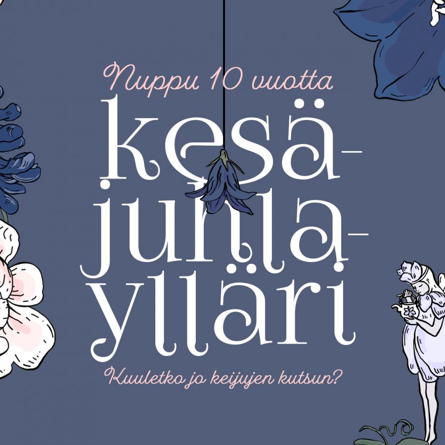 Nupun kesäyllätys 2026! Kesäjuhlat jenninsininen, ohut puuvillasatiini 3,5 m
