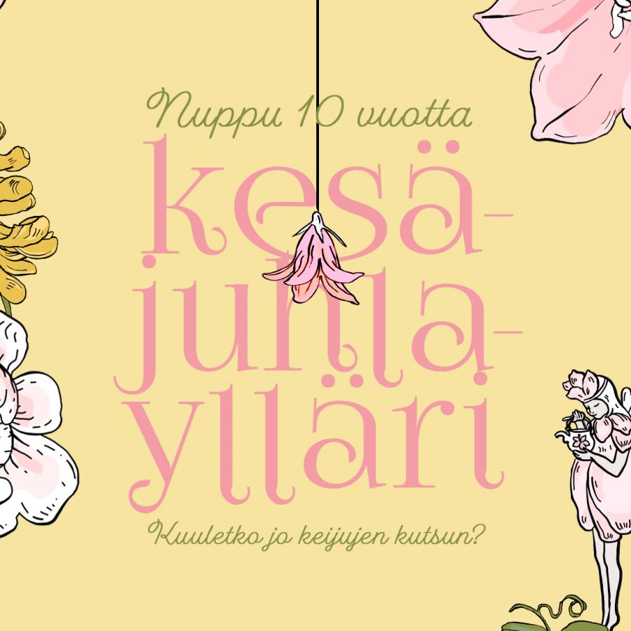 Nupun kesäyllätys 2026! Kesäjuhlat hento keltainen, ohut puuvillasatiini 3,5