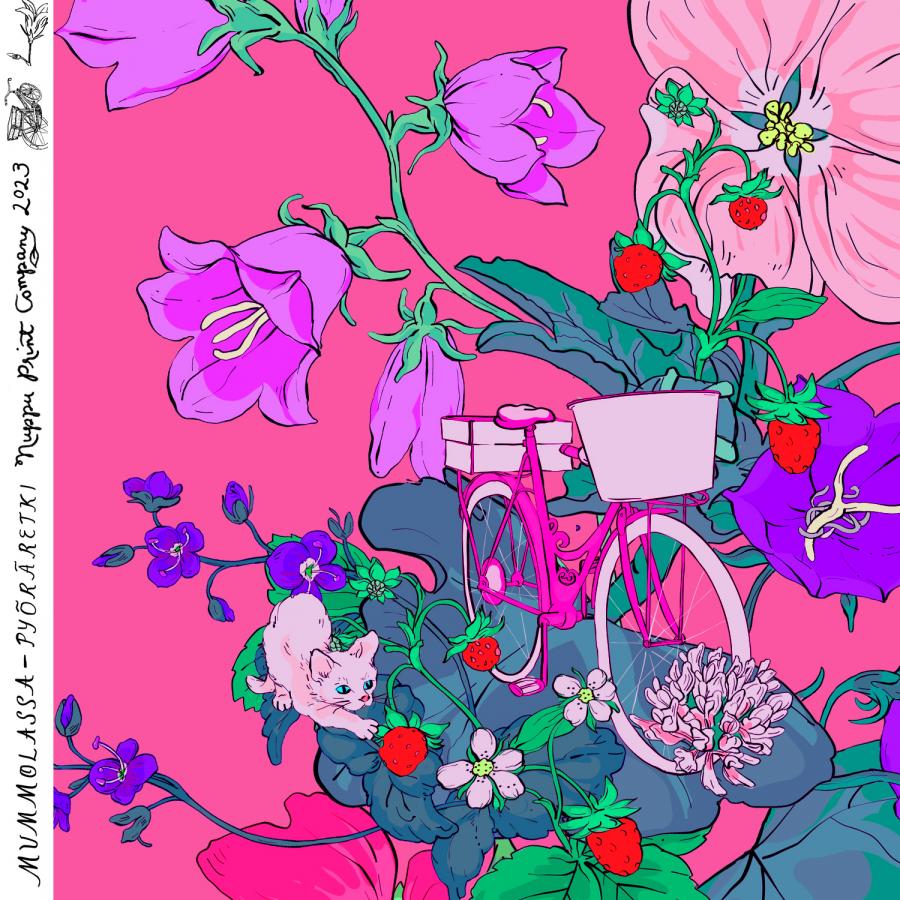 Pyöräretki urheilutrikoo pehmeä, superpinkki