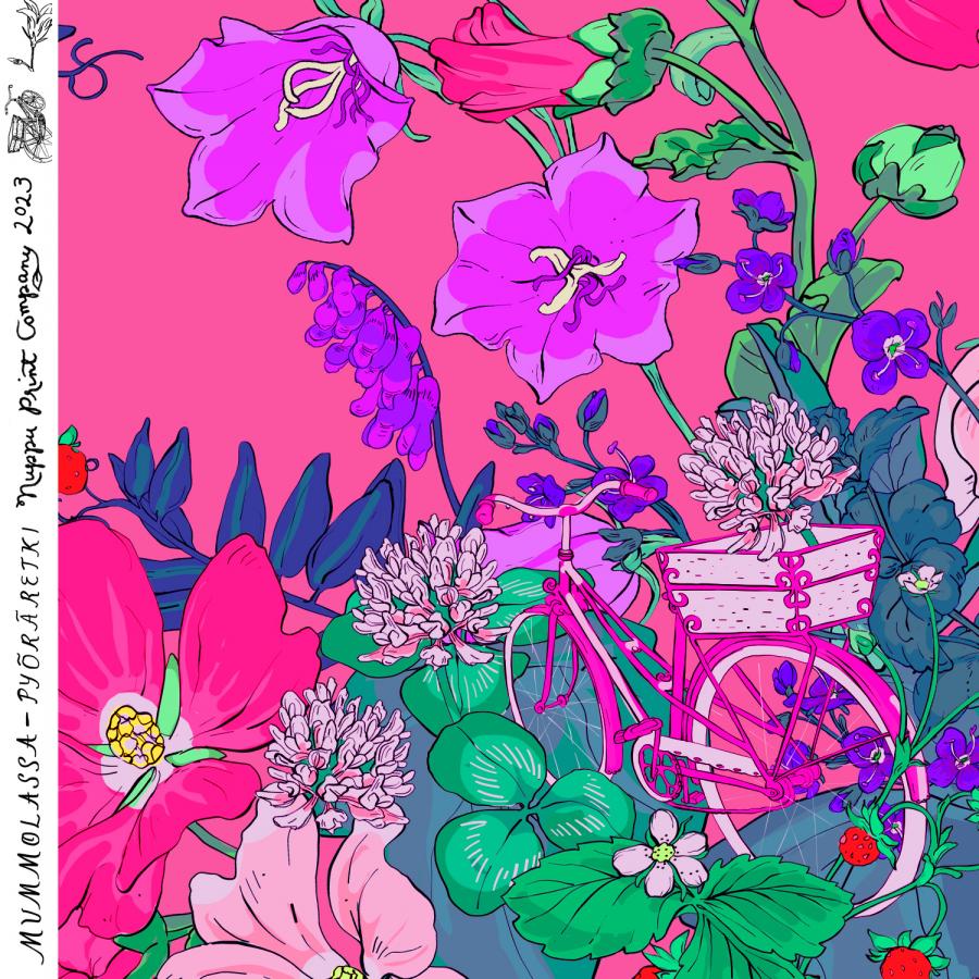 Pyöräretki urheilutrikoo pehmeä, superpinkki