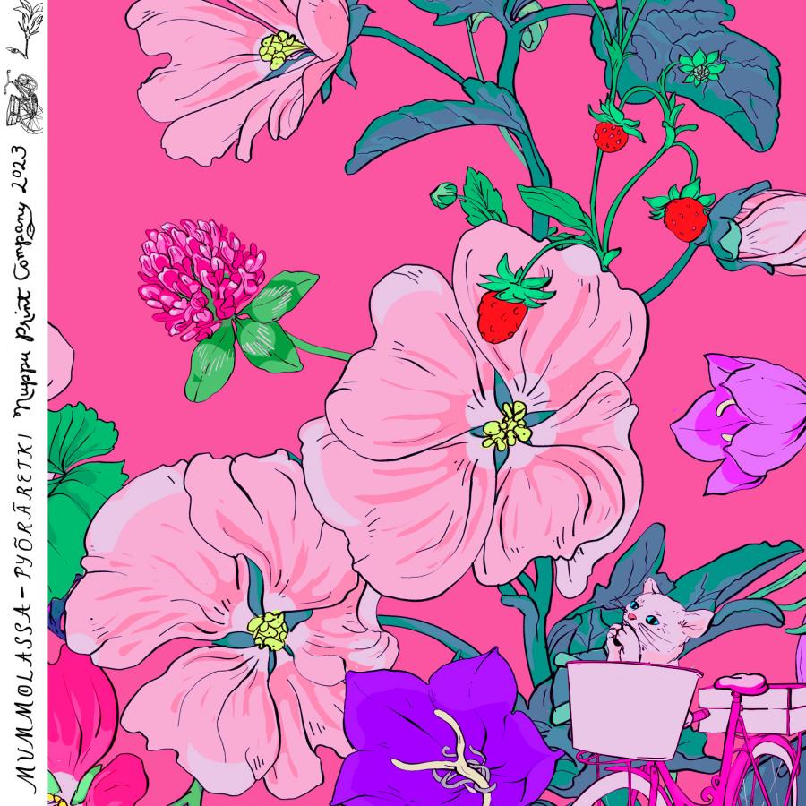 Pyöräretki urheilutrikoo pehmeä, superpinkki