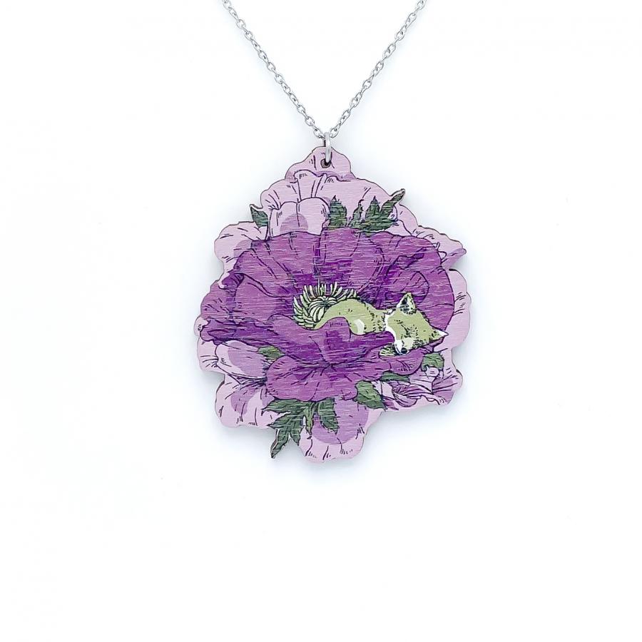 Unikko necklace, purple