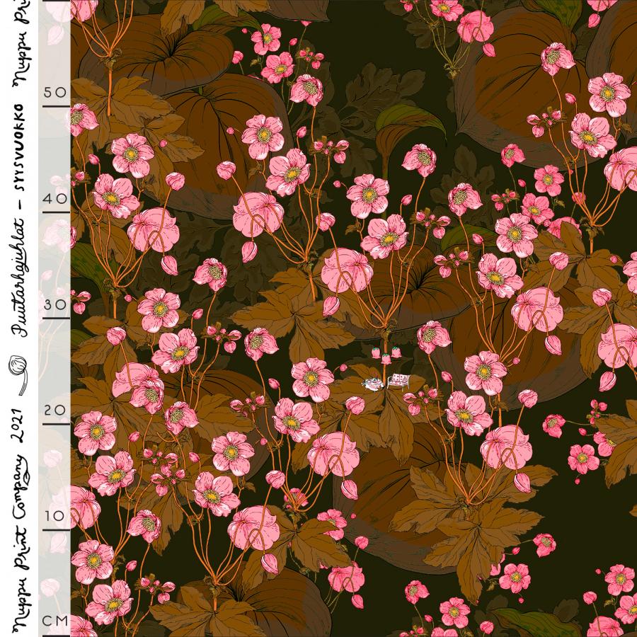 Syysvuokko luomutrikoo, tumma oliivi