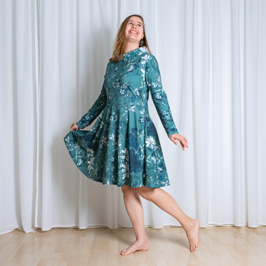 Tähdet luomutrikoo, vaalea petrooli