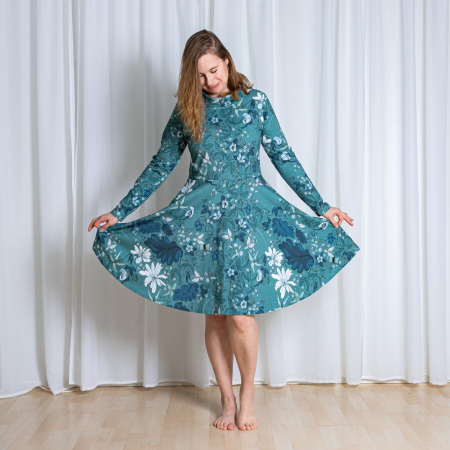 Tähdet luomutrikoo, vaalea petrooli