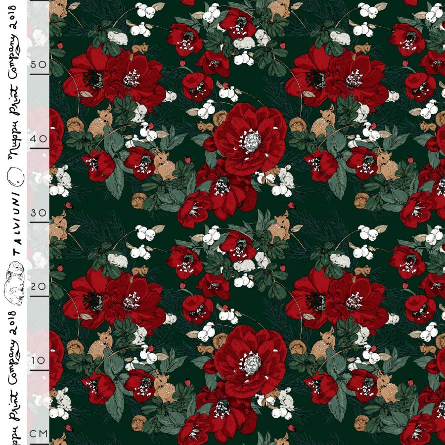 Talviuni organic french terry, dark green