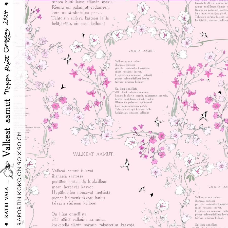 Valkeat aamut luomutrikoo, hento vaaleanpunainen