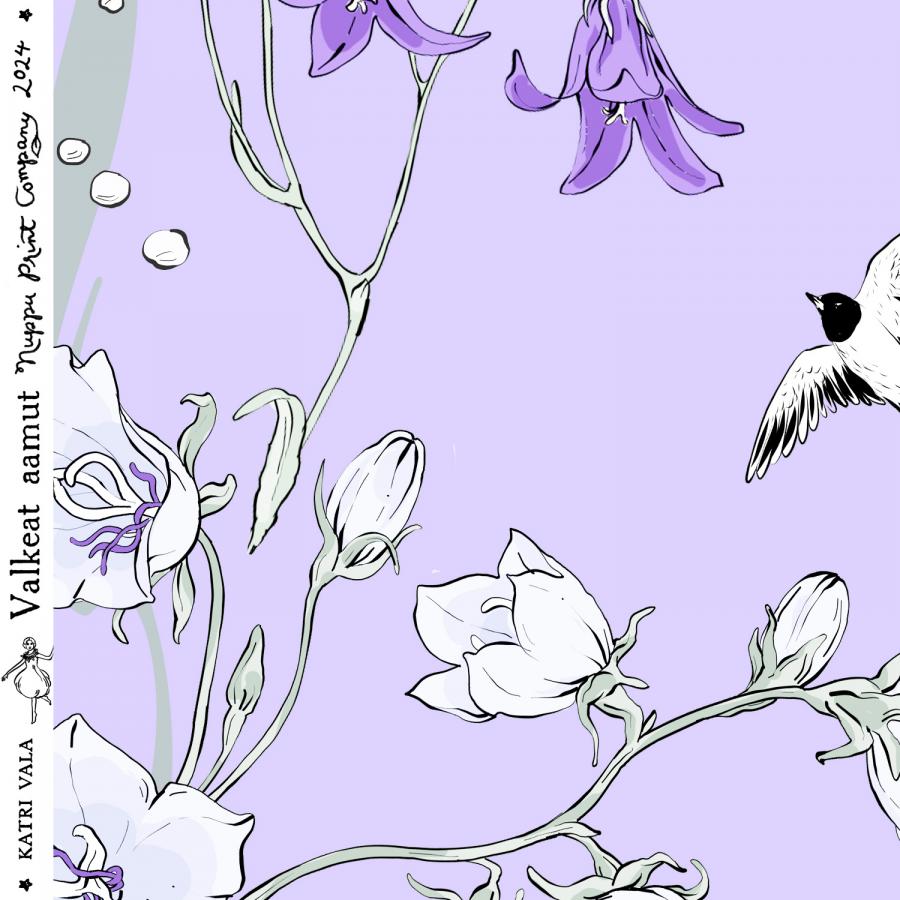 Valkeat aamut luomutrikoo, hento laventeli