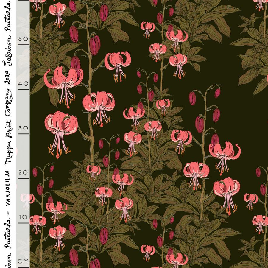 Varjolilja luomutrikoo, tumma oliivi